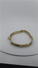 Onyx Gold-Stone Bracelet 14K Yellow Gold 13.23g